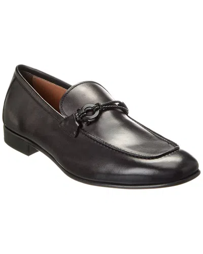 Ferragamo Lester Corsaro Leather Loafer In Black