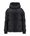 Shop Ferragamo Letter Pattern Jacquard Down Jacket In Black