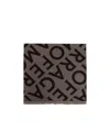 Ferragamo Monogram Wool Scarf In Black