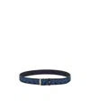 Ferragamo Lettering Belt In Blue