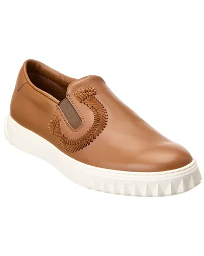 FERRAGAMO FERRAGAMO LEXUS LEATHER SLIP-ON SNEAKER