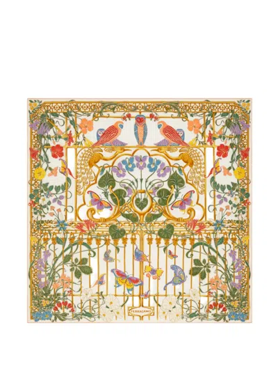 Ferragamo Liberty Print Silk Scarf In Multi