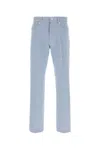 Ferragamo Light-blue Oxford Pant In Blue