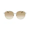 Ferragamo Light Brown Gradient Oversized Ladies Sunglasses Sf310slb 021 61 In Metallic