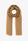Ferragamo Light Cashmere Shawl In Beige