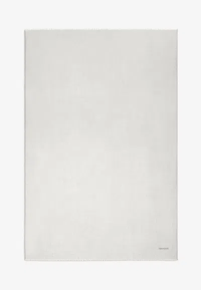 Ferragamo Light Cashmere Shawl In White