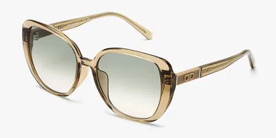 Ferragamo Light Grey Gradient Square Ladies Sunglasses Sf2053slbk 210 57