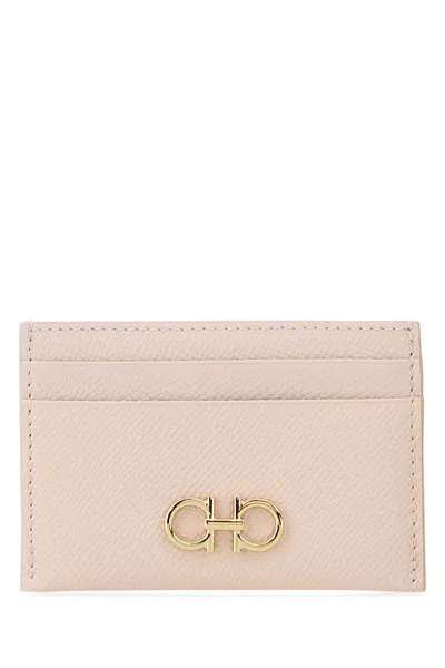Ferragamo Light Pink Leather Card Holder