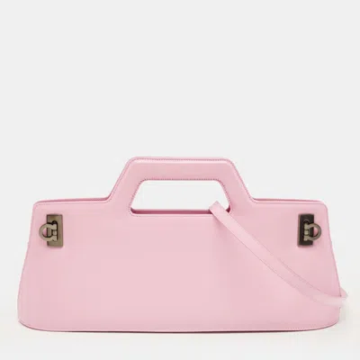 Pre-owned Ferragamo Light Pink Leather Wanda East-west Bag