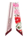 Ferragamo Floral Print Rectangular Scarf In Light Pink