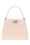 Ferragamo Pastel Pink Leather Small Studio Box Handbag In Pink