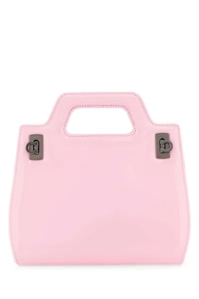 FERRAGAMO LIGHT PINK WANDA SMALL SATCHEL BAG