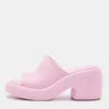 Ferragamo Lilac Rubber Deva Slide Sandals In Pink