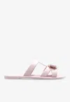 Ferragamo Lilou New Vara Plate Flat Sandals