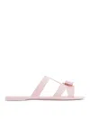 Ferragamo Lilou New Vara Plate Flat Sandals In Multi