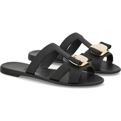 Ferragamo Women Acqua Leather Sandals In Black