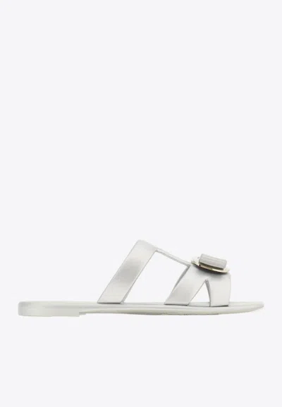 FERRAGAMO LILOU VARA BOW SLIDES