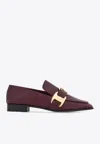Ferragamo Limania Maxi Vara Leather Loafers In Burgundy