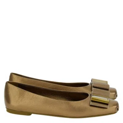 Ferragamo Lina Nappa Ballet Flats In Multi
