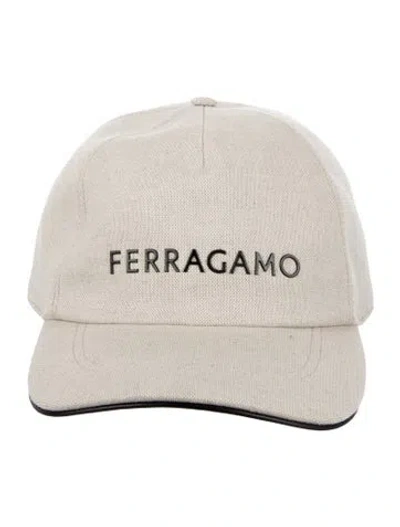 Pre-owned Ferragamo Linen Baseball Cap In Neutral