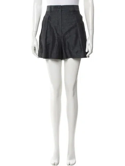 Pre-owned Ferragamo Linen Mini Shorts In Gray