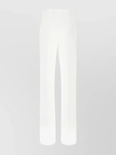 FERRAGAMO LINEN TROUSERS HIGH WAIST POCKETS
