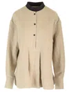 Ferragamo Woman Tunic Shirt In Beige