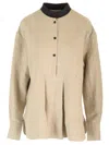 Ferragamo Woman Tunic Shirt In Beige