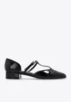 Ferragamo Linette T-strap Ballet Flats In Patent Leather
