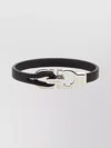 Ferragamo Link Bracelet Adjustable Metallic Clasp In Black