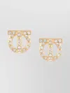 Ferragamo Gancini Crystal-embellished Earrings