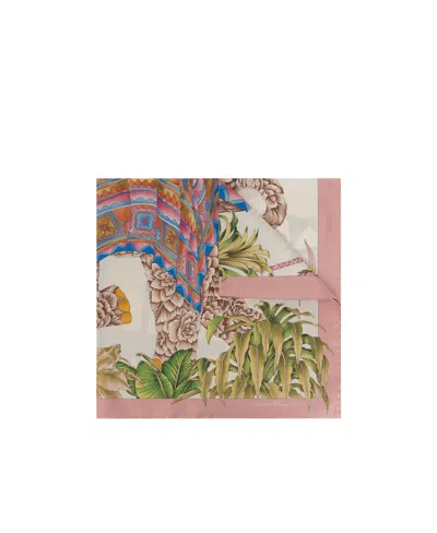 FERRAGAMO SALVATORE FERRAGAMO LOGO PRINTED SCARF