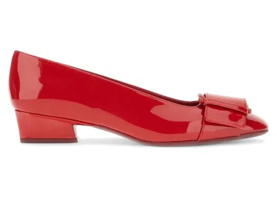 Pre-owned Ferragamo Lipstick Ballerinas (women's) Sneakers In Red