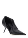 Ferragamo Black Pumps With Pointed Design And Side Opening Detail In Leather Woman In Black