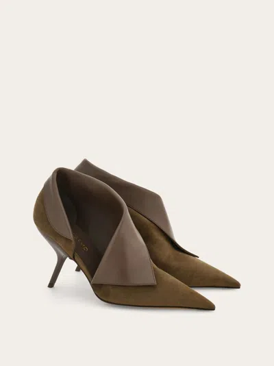 Ferragamo Elegant Mini 85 Pumps For Women In Brown
