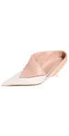 Ferragamo Eva Pointed-toe Mules In Ballet/plaster