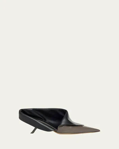 Ferragamo Littyn Leather Pumps In Nero