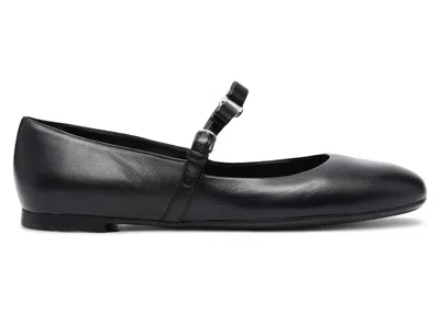 Pre-owned Ferragamo Lizz Leather Ballerina Sneakers (women's) Sneakers In Black