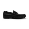 Ferragamo Gandioso Pebbled Moccasin With Gancini Ornament In Purple