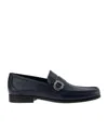 Ferragamo Loafer With Gancini Ornament In Blue