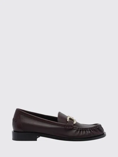 Ferragamo Cordovan Gancini Loafers In Burgundy
