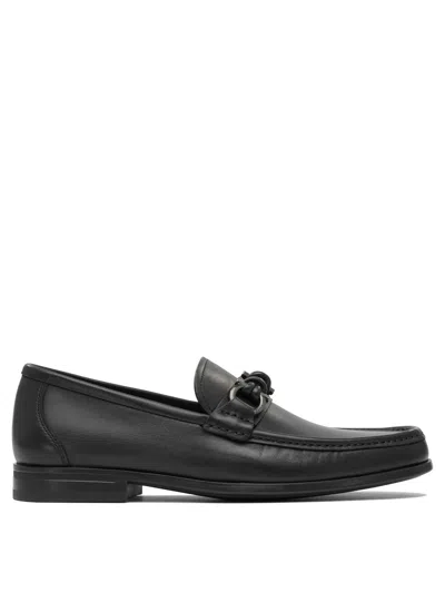 FERRAGAMO LOAFERS & SLIPPERS BLACK