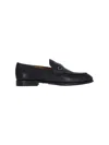 Ferragamo Man Moccasin With Gancini Ornament In Black