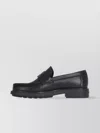 Ferragamo Black Leather Loafers With Gancini Ornament In Black