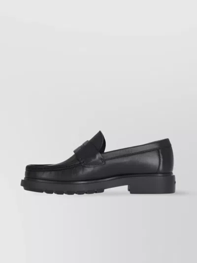 Ferragamo Loafers Chunky Sole Round Toe In Black