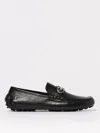 Ferragamo Gancini Driver Loafers In Black