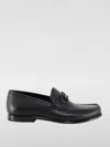 Ferragamo Grandioso Logo Front Slide-in Loafers In Schwarz