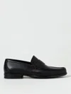 Ferragamo Black Loafer With Logo In Leather Man In Schwarz