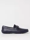 Ferragamo Navy Gancini Ornament Loafers In Blau