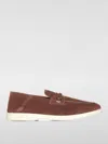 Ferragamo Men's Calfskin Penny Loafers With Gancini Ornament In Brown